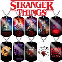 anime figure tv stranger things kawaii hellfire club necklace accessories pendants fashion accessories children toys gifts