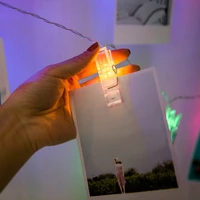 20pcs led clip light string photo clip led clamp light for party decoration wedding arrangement indoor hanging lamp