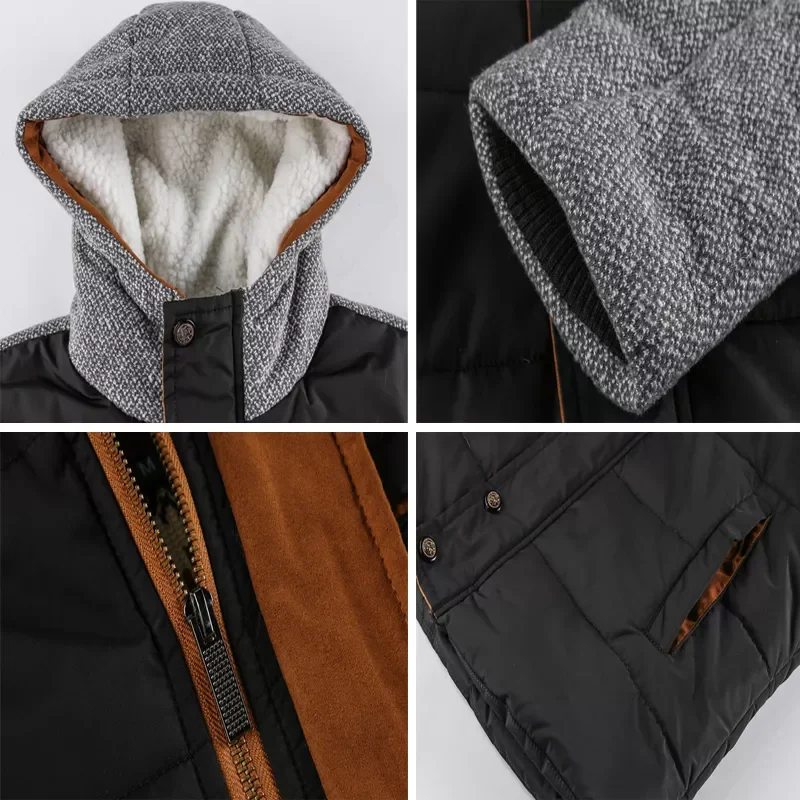 Winter Men's Parkas Casual Cotton Men Thick Warm Hooded Coats Male Slim Fit Outwear Windbreaker Thermal Jackets Clothing