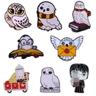 Эмалированная заколка HXXP для домашних животных с изображением волшебного мира, милая птица, мессенджер, Снежная сова, значок, фантастическая литература, книга, коллекция червей