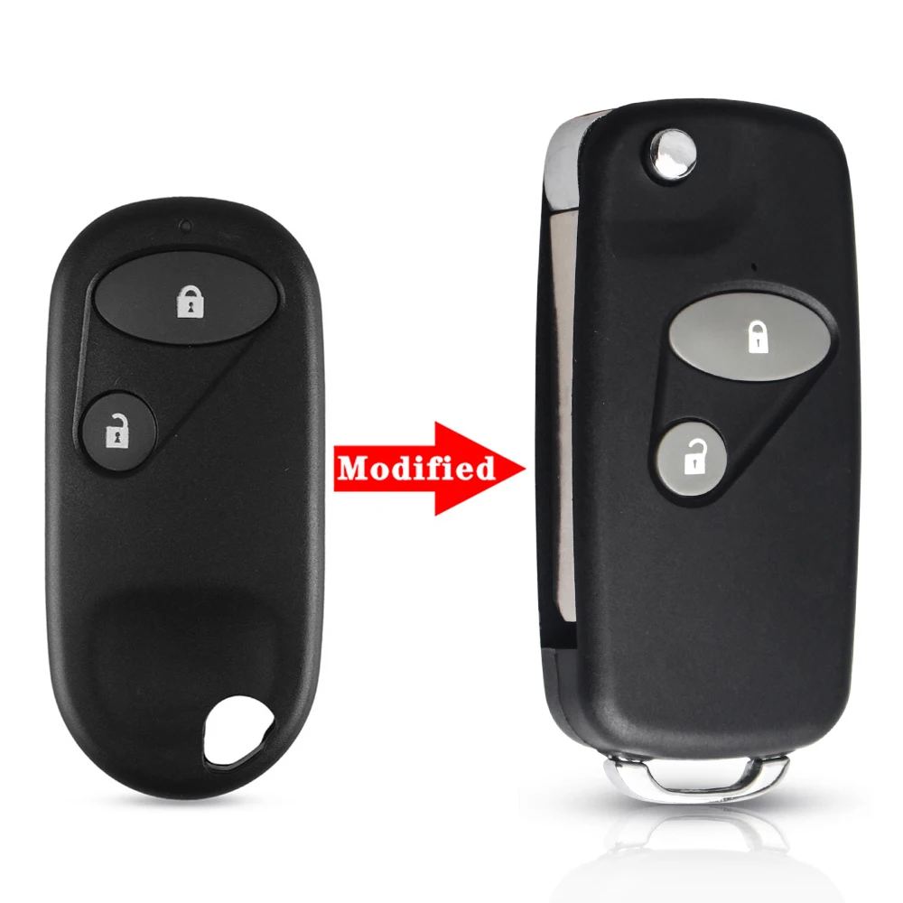 

KEYYOU для Honda Accord Civic HRV CRV S2000 Jazz 2/3 кнопки Замена модифицированный автомобильный пульт дистанционного управления Складной флип-ключ оболочка Брелок чехол