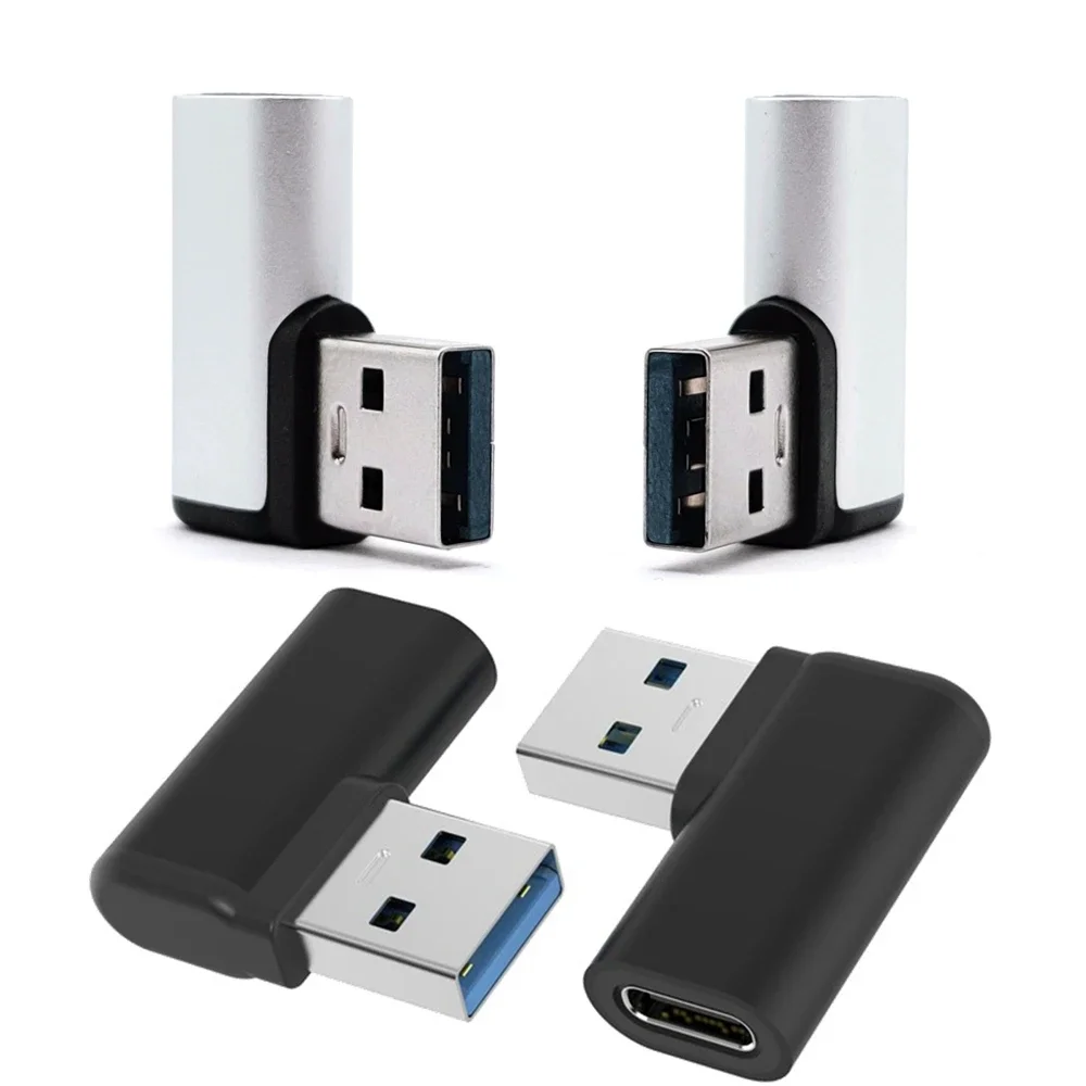 90-градусный боковой колено USB3.1 адаптер для зарядки данных type-c USB-C женская пара 3.0