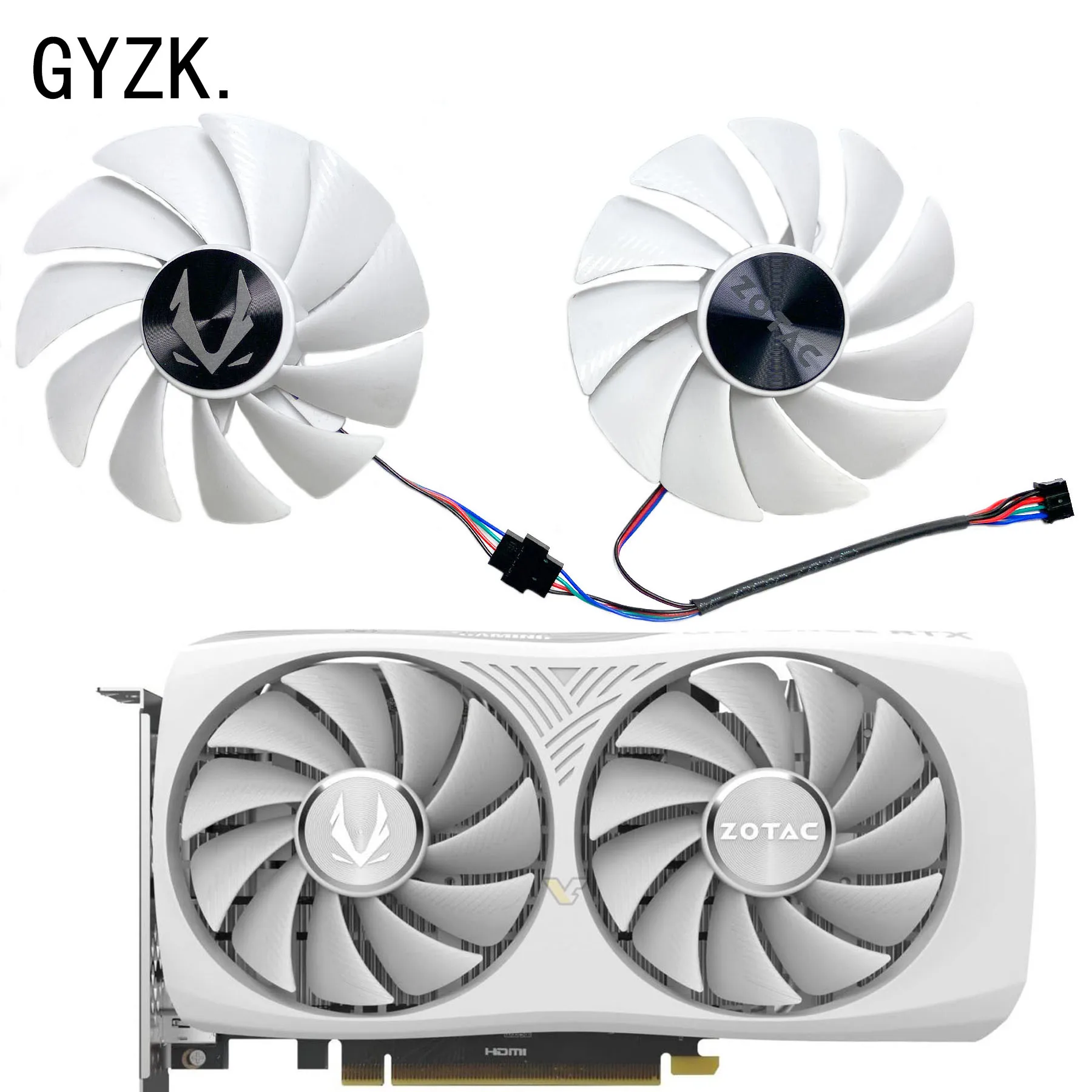 

New For ZOTAC GeForce RTX4060 8GB TWIN EDGE OC WHITE OC Graphics Card Replacement Fan GA92S2U