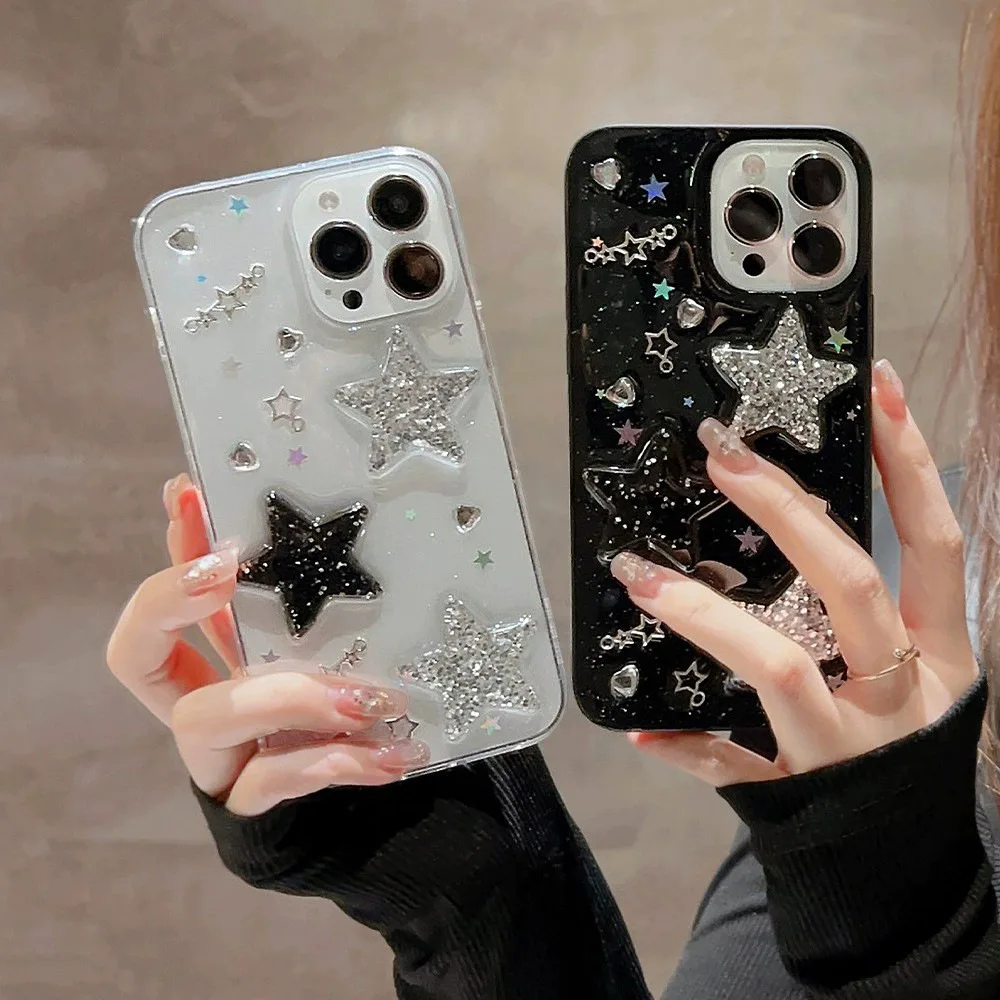 

Luxury Glitter Shining Star Phone Case for IPhone 14 13 12 11 Pro XS Max 8 7 Plus XR Shockproof Full Coverage Phone Cover