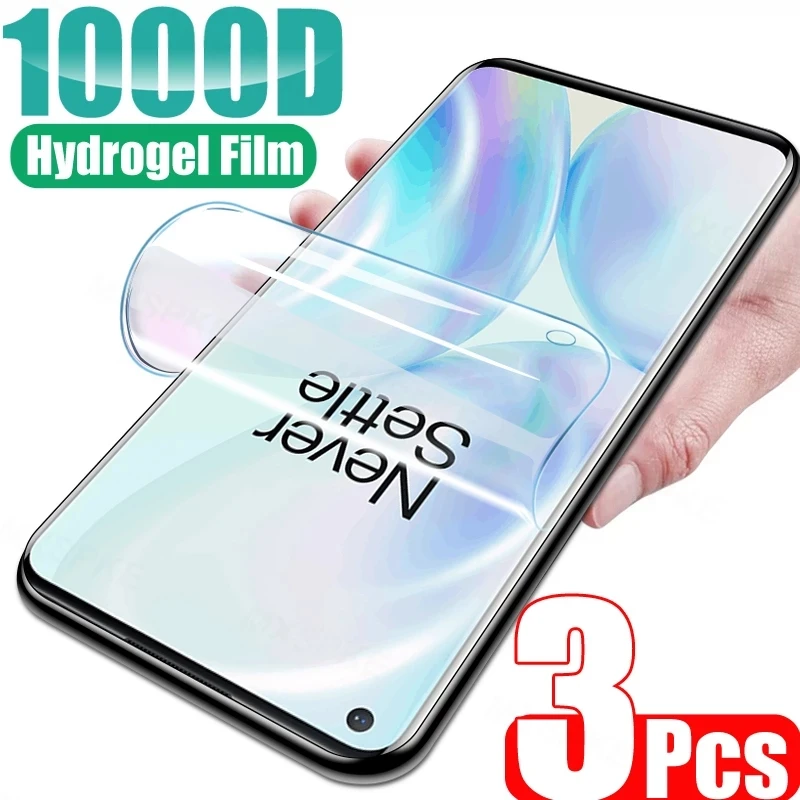 

3PCS Full Cover For Oneplus 7 8 9 10 pro 3T 5T 6T 7T 8T 9R 9RT 10T Screen Protector Hydrogel Film On Oneplus Nord 2 CE N10 N100