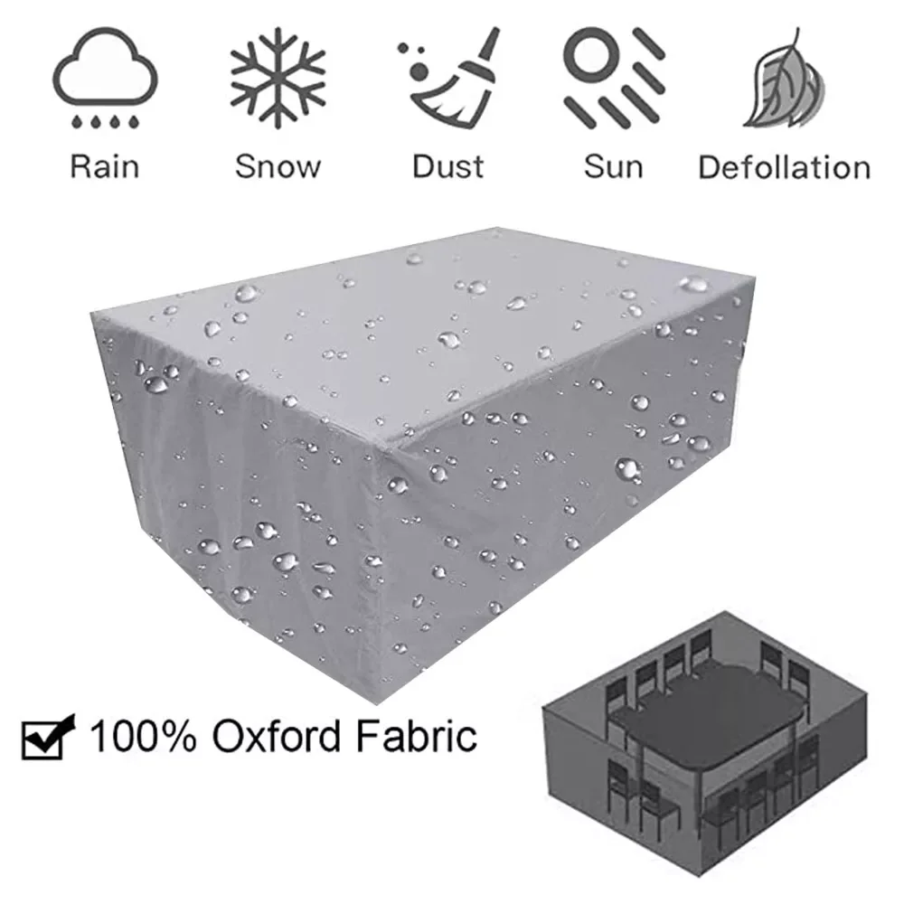 

NEW2023 Furniture Covers Waterproof Outdoor Garden Patio Furniture Covers Rectangular Rain and Snow Sofas Tables Chairs UV Prote