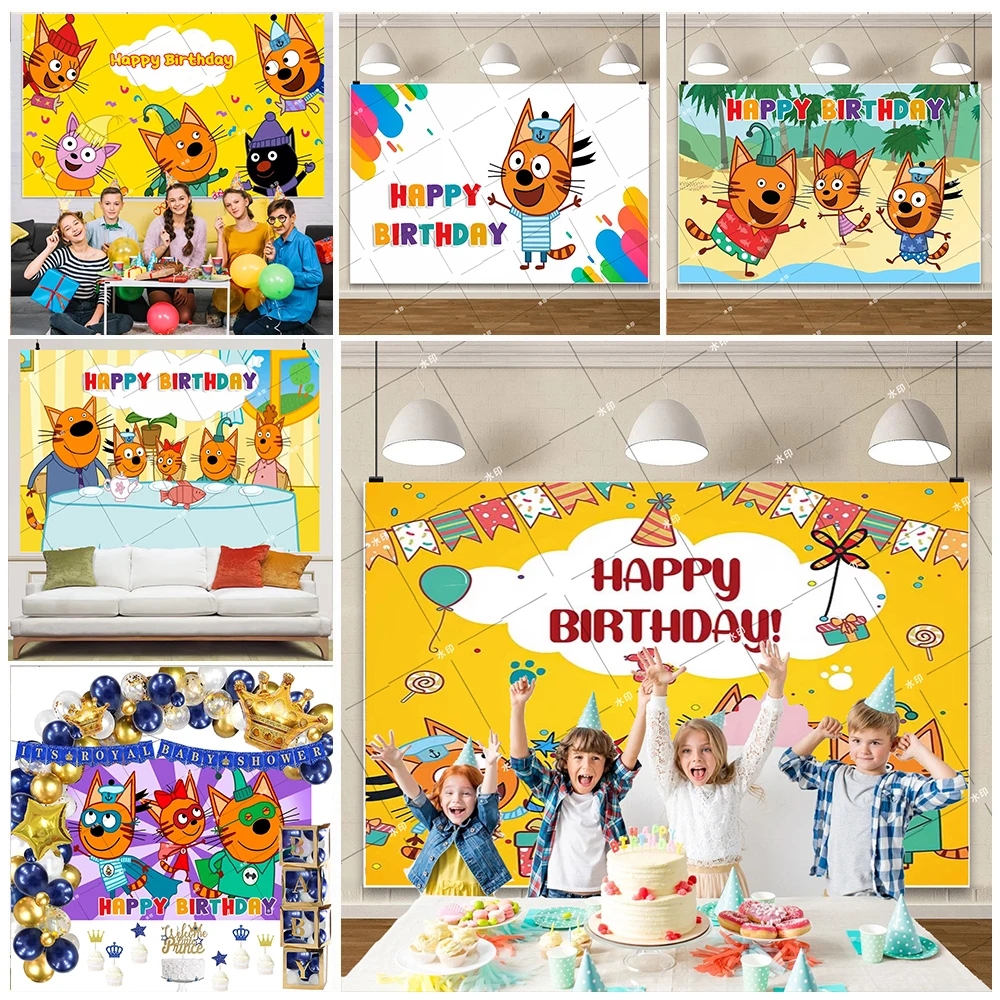 Мультяшные дети-E-кошки искусственные милые кошки фотография декорация Может