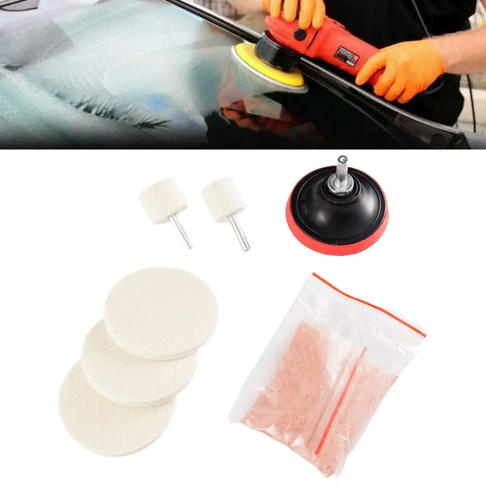 

Car Polish Glass Windshield Polishing Care Kit Tool Scratch Removal Shower Mirrors Window Tabletops Cleaning Windscreens Sc J6Y6