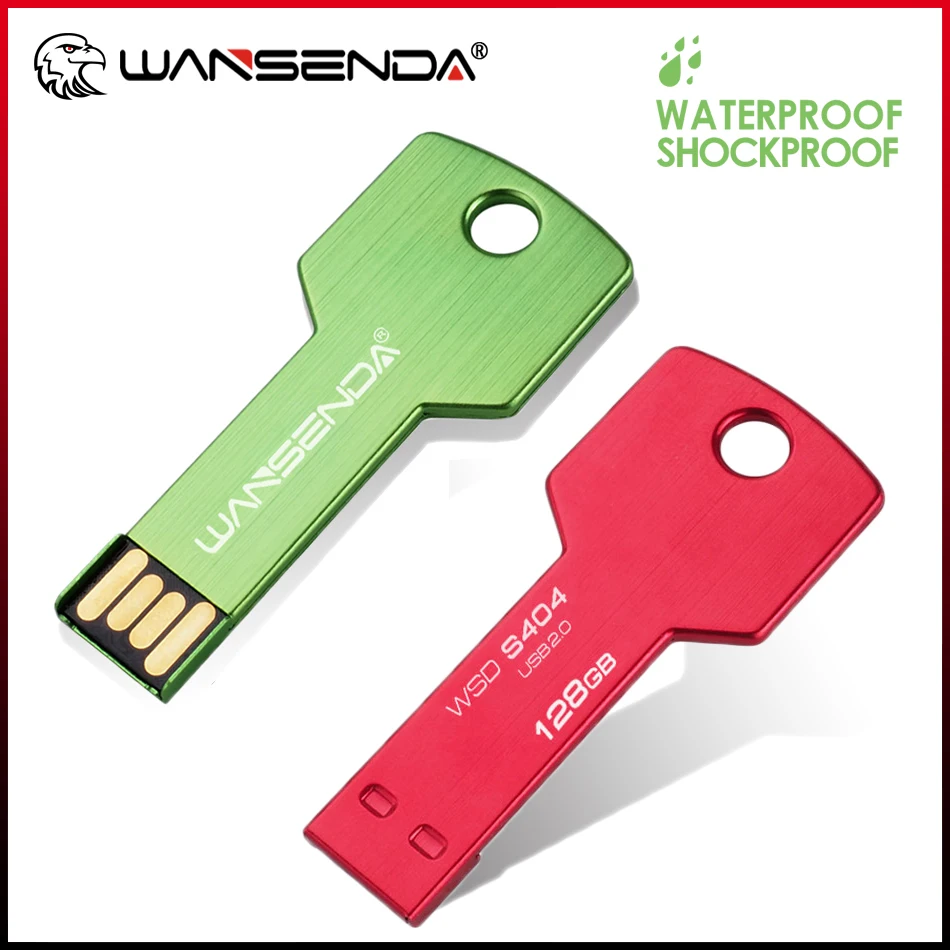 

WANSENDA водонепроницаемый USB флеш-накопитель, 8 ГБ, 16 ГБ, 64 ГБ, 128 ГБ