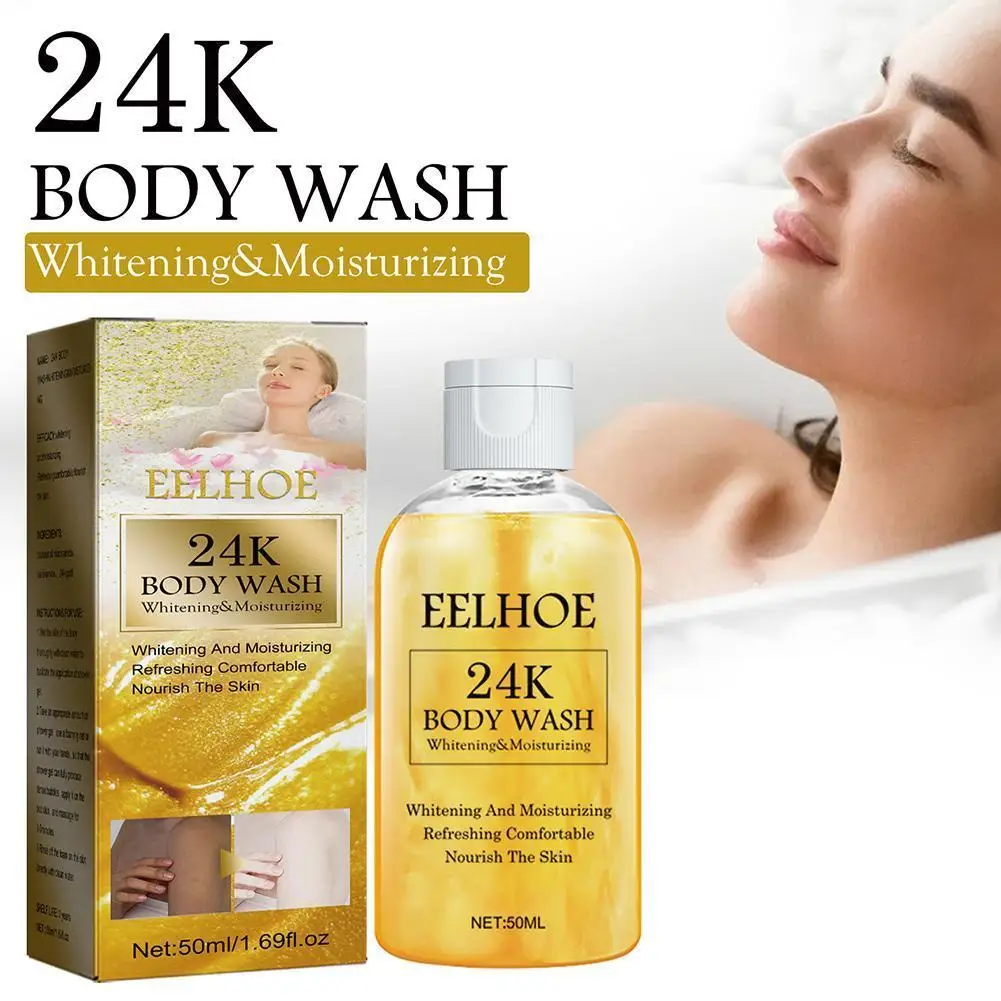 

24K Gold Shower Gel Deep Cleansing Foam Body Wash Long Fragrance Lasting Lotion Nourishing Care Whitening Bath Moisturizing H5R6