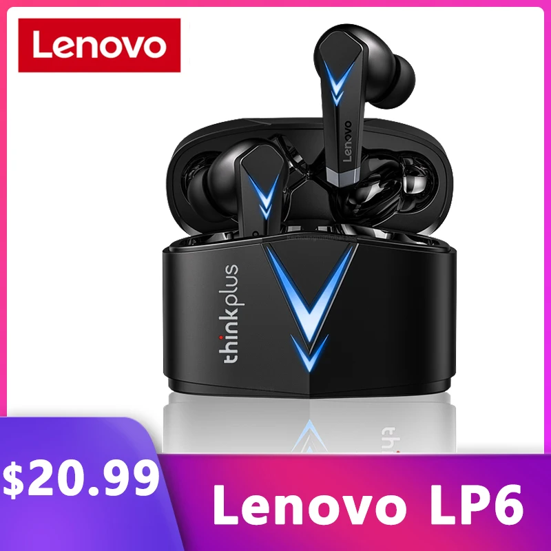 

Lenovo LP6 TWS Gaming Earphone New Wireless Buletooth Headphone Dual Mode Headset For E-Sports Games Music With Noise Reduction