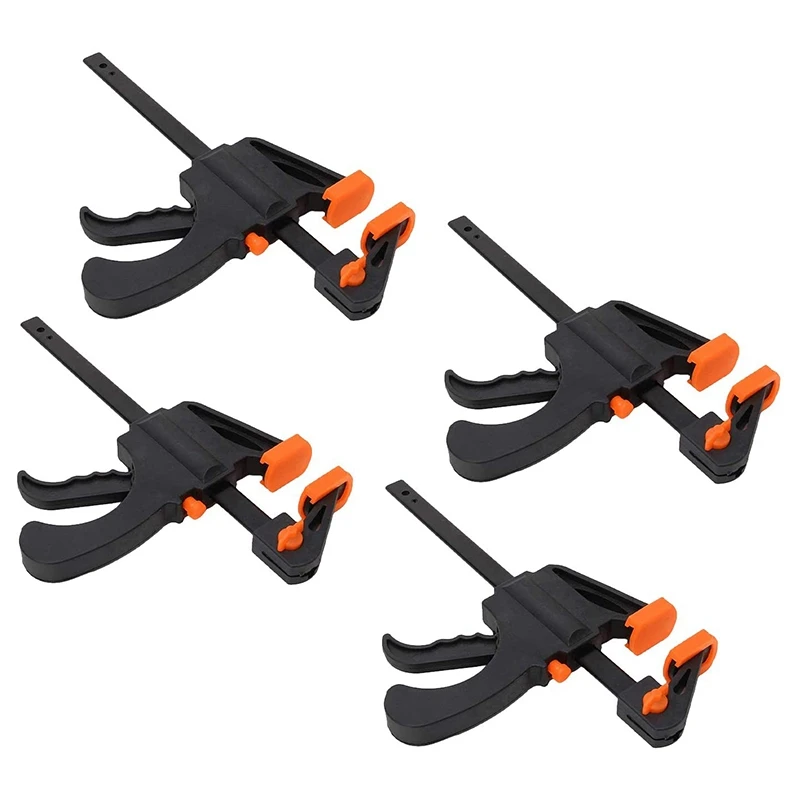

4 Pack 6 Inch Quick Grip Clamps Ratchet Bar Clamps One Handed Bar Clamp Perfect For Fast And Easy Clamping Applications