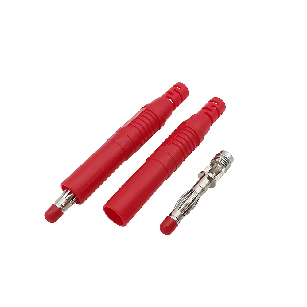 2/5/10 шт. изолированный безопасный штекер типа банан 4 мм прямой припой соединитель