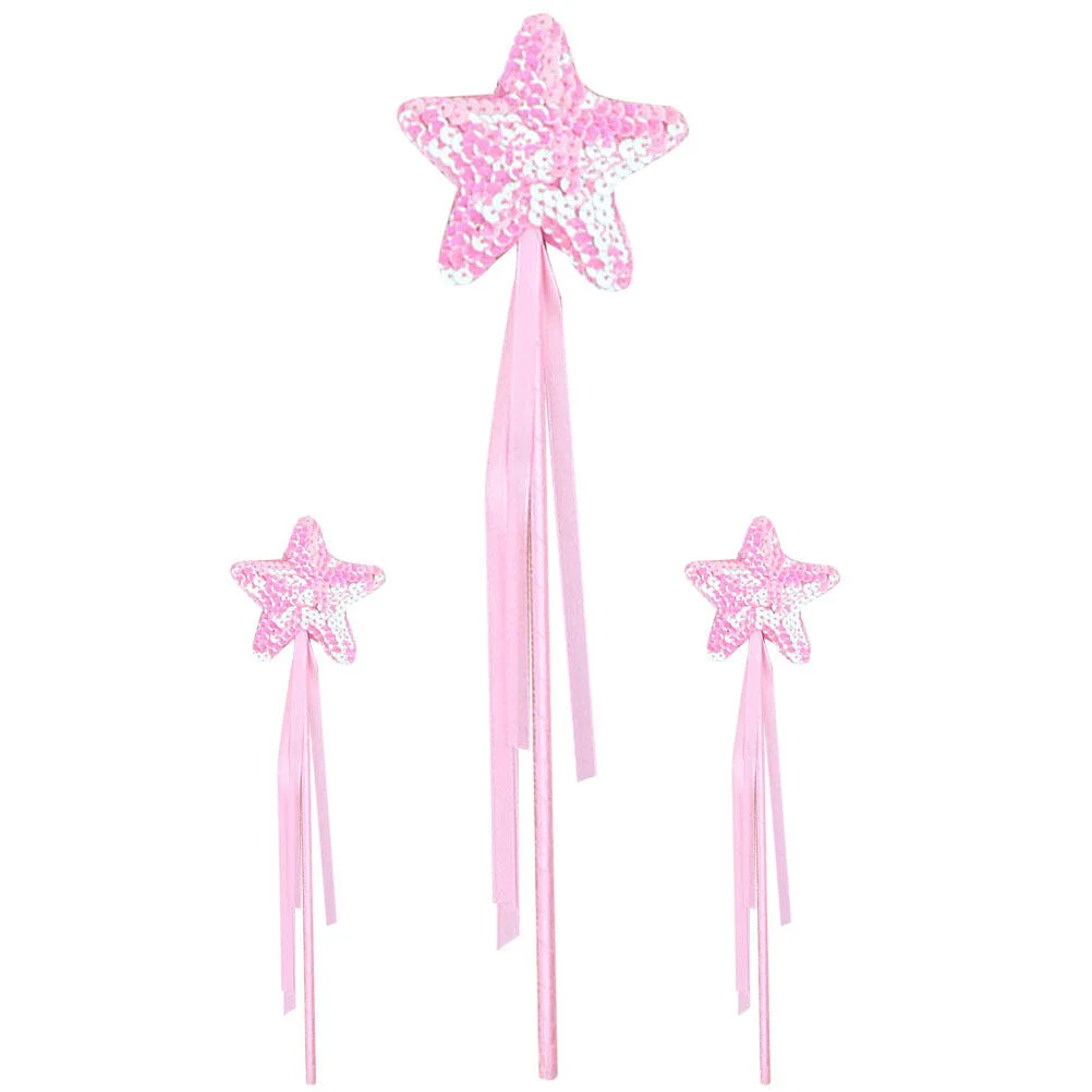 

Star Stick Wands Girls Stage Performance Prop Adorable Girl Gift Angle Sticks Shiny Rod