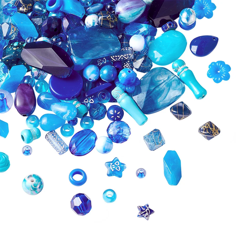 

500 г, цвет морской синий акрил, искусственная кожа, разноцветный свободный браслет, ожерелье для изготовления ювелирных изделий