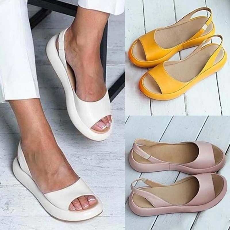 

Fashion Candy Color Women Sandals Flip Flops Summer Rome Slip-On Breathable Non-Slip Shoes Woman Slides Solid Casual Female