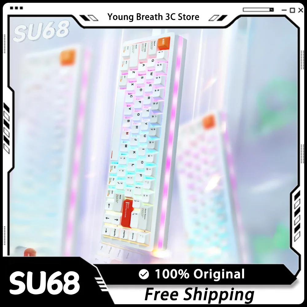 Everglide Su68 Клавиатура с магнитным переключателем Проводная металлическая анодная