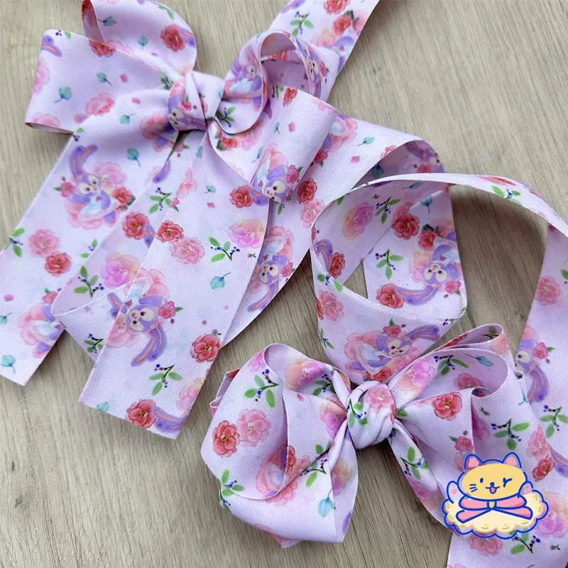 Утолщенная шифоновая повязка для волос с кроличьими ушками ручная работа сделай