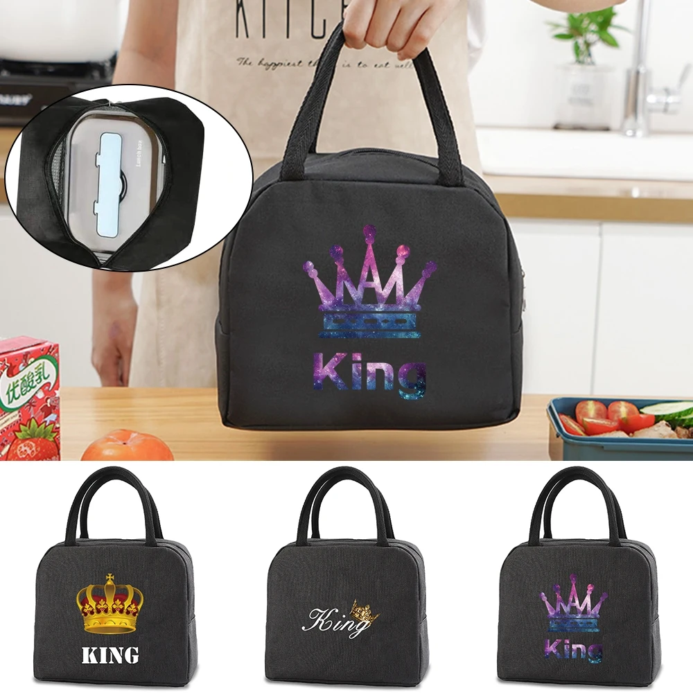 

Child Lunch Bag Canvas Insulated Lunch Box Picnic Tote Thermal Pouch Food Storage Bags for Office Women Cooler Bento Bags