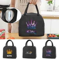 child lunch bag canvas insulated lunch box picnic tote thermal pouch food storage bags for office women cooler bento bags