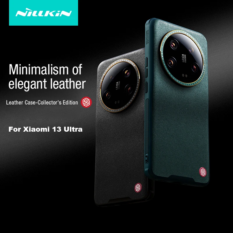 For Xiaomi 13 Ultra Case NILLKIN Minimalism Leather Case-Collector's Edition Metal Camera Lens Protection Cover For Mi 13 Ultra