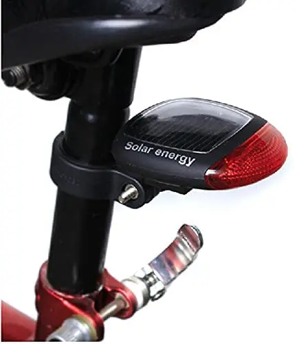 Bike Solar Energy Light Rechargeable LED Seatpost Lamp Bicycle Accessories Bike Back Rear Tail Light Cycling Bicycle Reflector