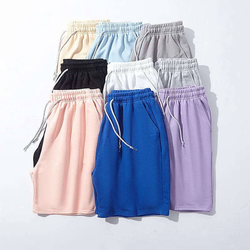 

New Summer Breathable Comfortable Waffle Shorts Loose Drawstring Korean White Blue Black Bermuda Short Joggers Men Beach Short