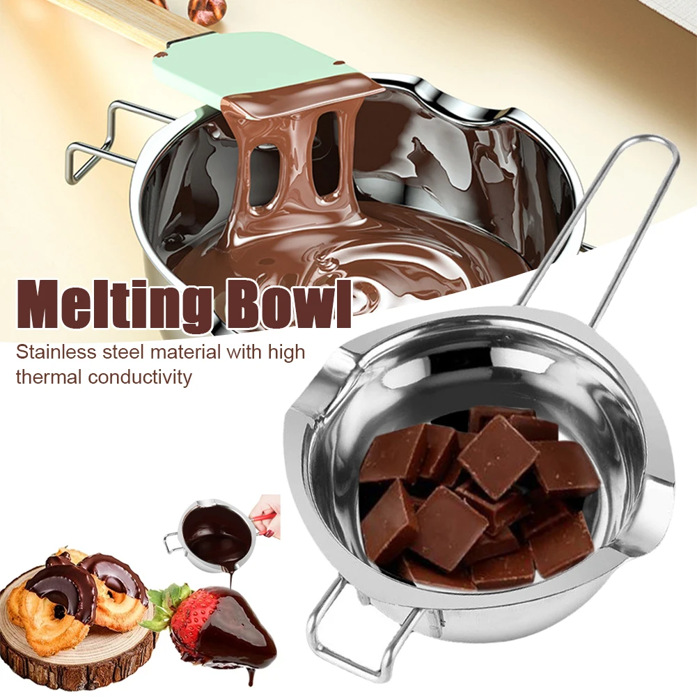 

400ml Double Boiler Pot Chocolate Melting Pot 304 Stainless Steel for Melting Butter Cheese Candy Kitchen Cooking Accessories