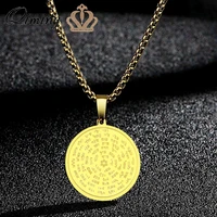 qiming ancient 72 names of the god pendant necklace stainless steel amulet jewelry moses necklace gift