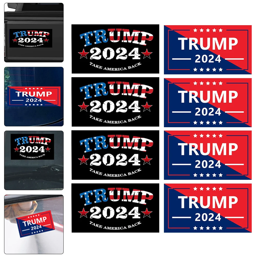 

20 Pcs Car Stickers Motorcycle Suit USA Election Day Decoration Trump Creative Self-adhesive Paper President Parade Prop 2024