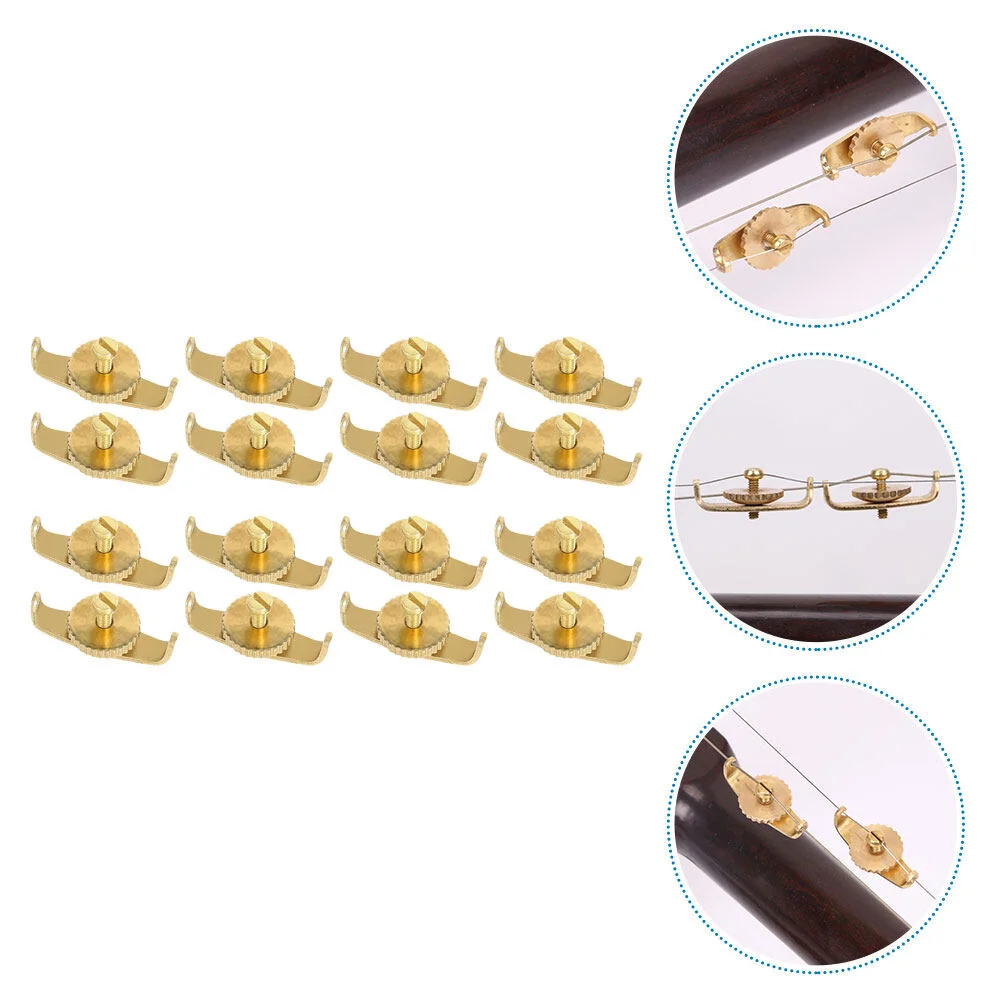 

16PCS Copper Erhu Fine Tuners String Tuners Erhu Tuning Aid Tools Erhu Accessories