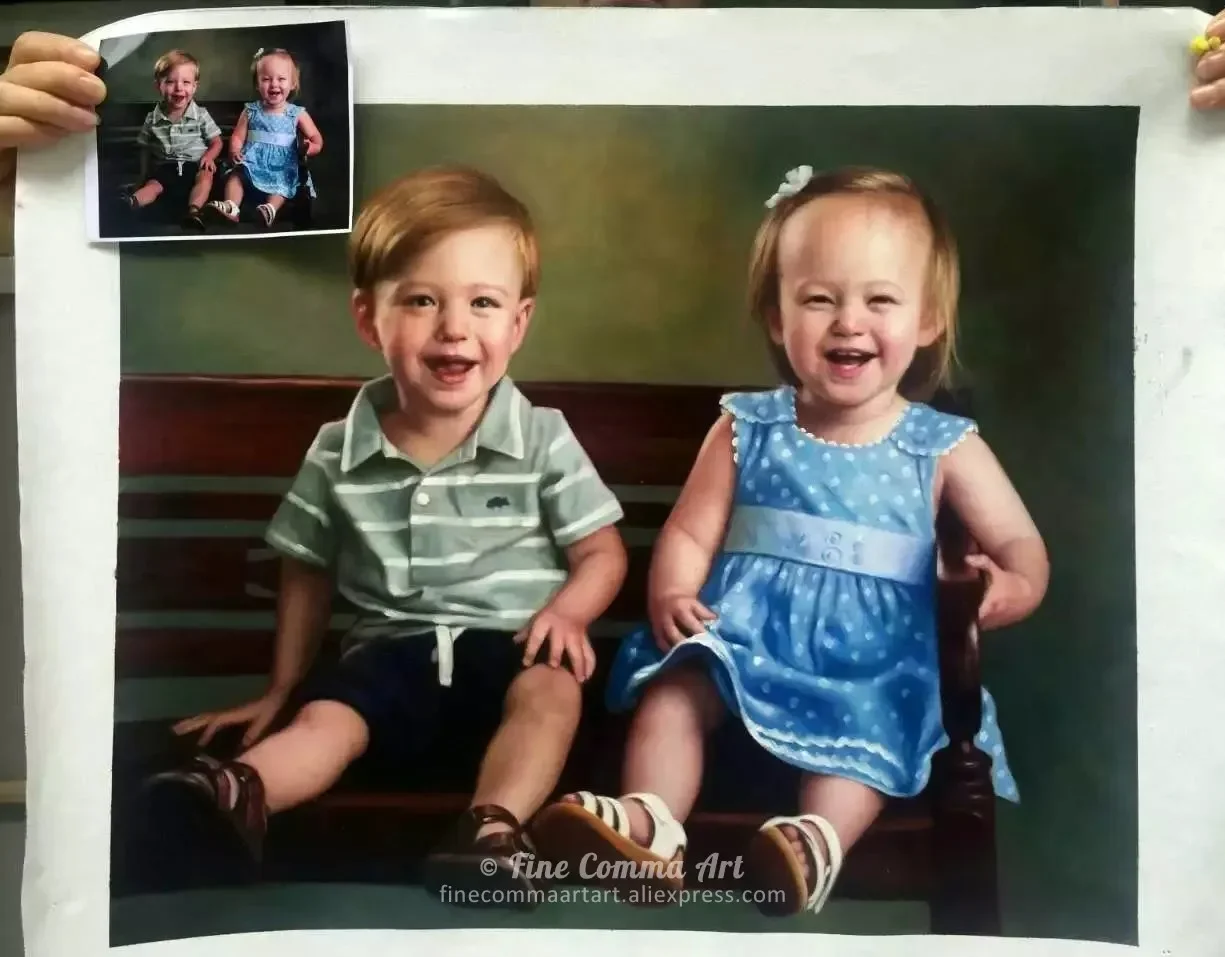 

Картина маслом на заказ, фото, свадебный портрет, собака, кошка, домашнее животное, настенное искусство, мемориальный семейный подарок, Декор