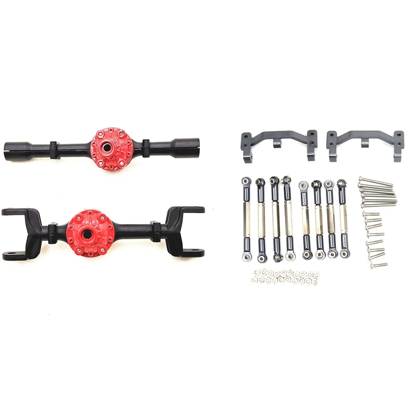 

Front And Rear Assembly Axle Housing For Naughty Dragon Wpl Mn & Steering Pull Rod Servo Rod Pull Rod Base,Titanium