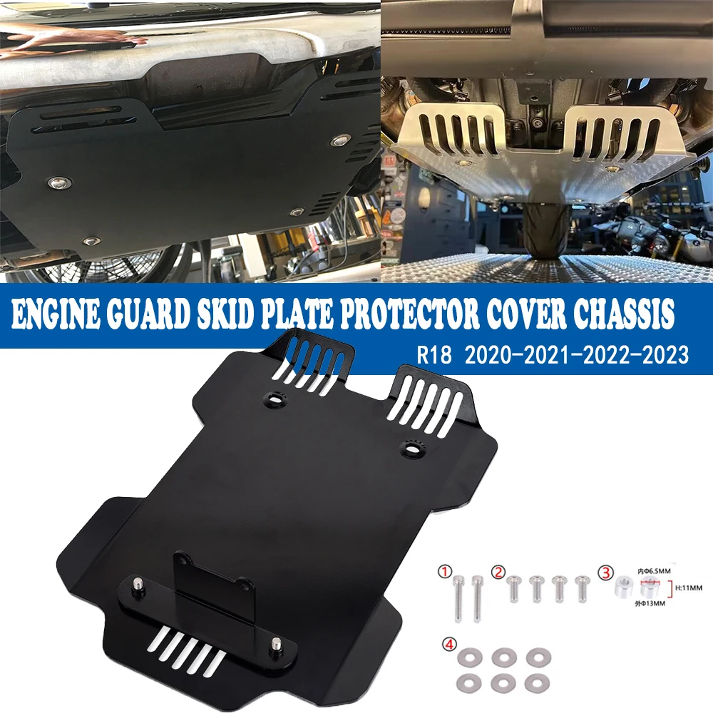 

2020 2021 2022 2023 Motorcycle Accessories Engine Chassis Protection Guard Skid Plate Protector For BMW R 18 R18 r18 Aluminum