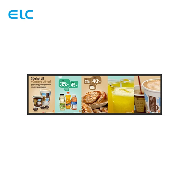 

Pre Installed Software Wall Mount 37 Inch Bar Type Screen POE Digital Signage Advertising Displayer Quad Core Android Tablet