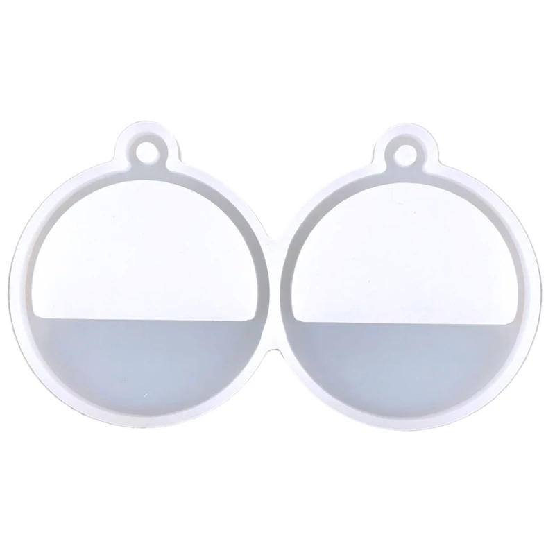 

L21E Round Shaped Earring Mold Silicone Necklace Pendant Handmade Mould