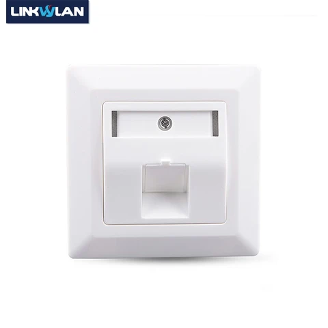 Linkwylan 80x80 мм, однопортовая, 1 порта, лицевая панель, настенная панель с металлической рамкой Keystone для экранированных модулей RJ45, разъемы