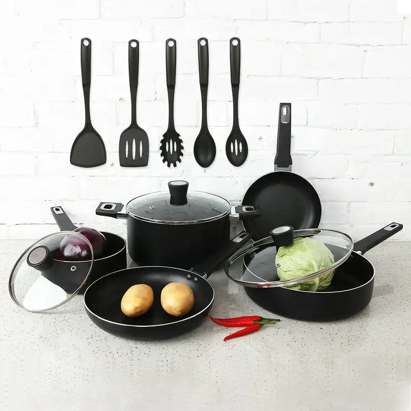

Nonstick Midweight 13pcs Cookware Set Dishwasher Safe