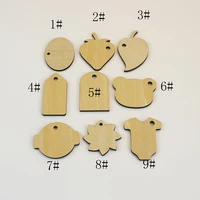 label shapes laser cut wood garment ornament woodcut outlines perforated blank unpainted 25 pieces wooden shapes 17523