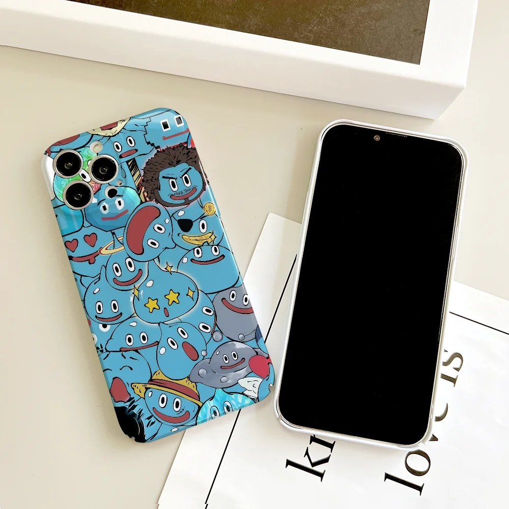 Фото Чехол для телефона D-dragon Q-Quest Slime для iPhone 17 16 15 14 13 12 Plus Pro Max Mini Air, глянцевый, лучшая цена, HD, жесткая пленка-накладка №3