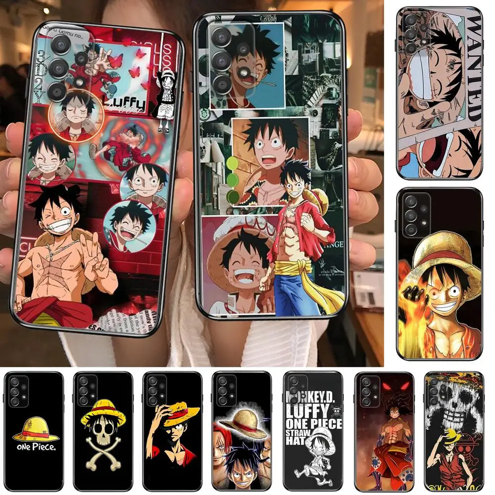 

Monkey D Luffy Phone Case Hull For Samsung Galaxy A70 A50 A51 A71 A52 A40 A30 A31 A90 A20E 5G a20s Black Shell Art Cell Cove
