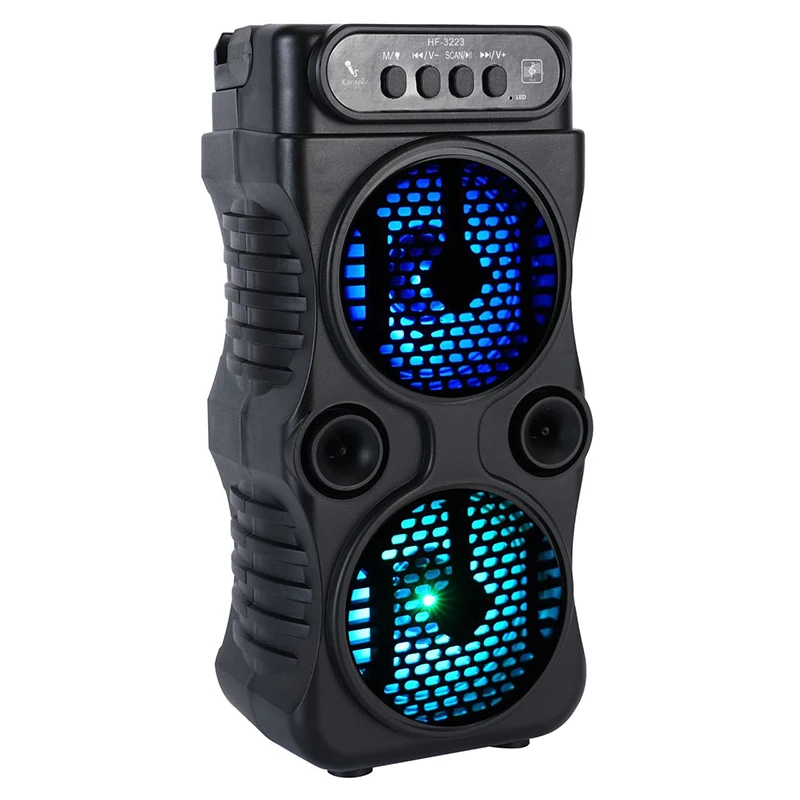 Уличная Портативная Беспроводная колонка двойной 3-дюймовый музыкальный стерео