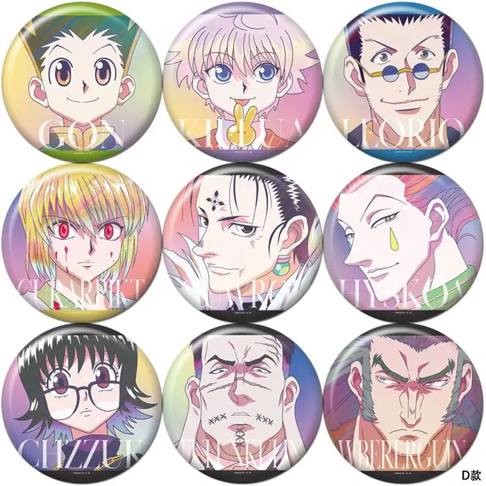 Аниме HUNTER×HUNTER GON · FREECSS Killua Zoldyck Kurapika фигурка 58 мм значок круглая брошь булавка 1597