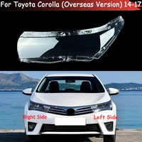 front car headlamp auto light case lampshade lamp shell headlight lens cover for toyota corolla overseas version 2014 2017