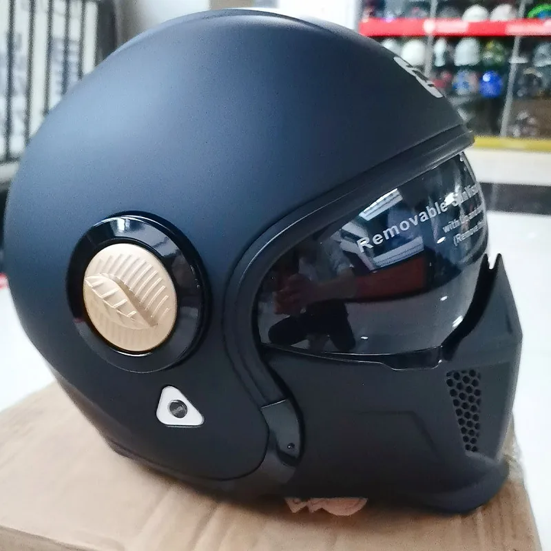 

2022 шлем для мотоцикла, 3/4, винтажный, Отсоединяемый