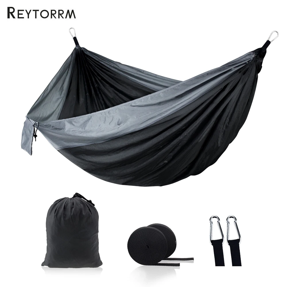 Outdoor Hammock With Mosquito Net Can Hold 300kg Super Strong Hanging Hammock With Tree Straps for Hiking Climb Travel Camping