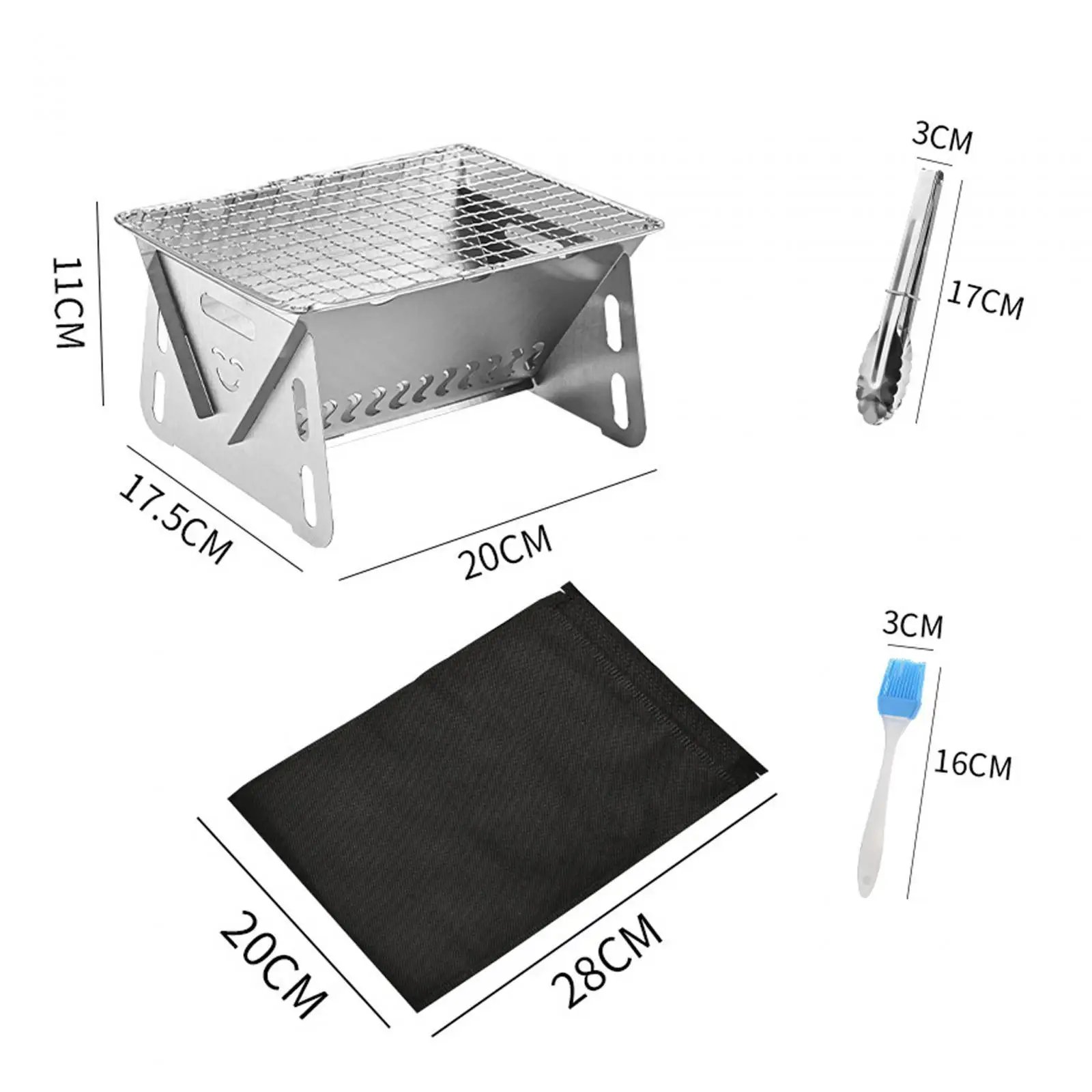 Гриль для барбекю на древесном угле удобный мини-гриль путешествий из