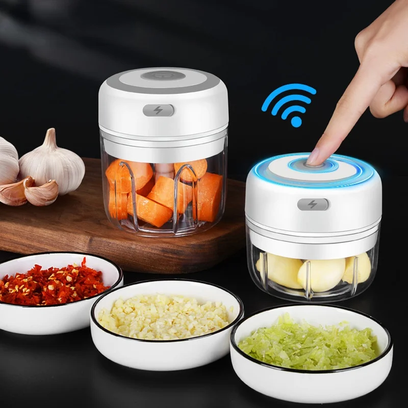 

Электрическая Беспроводная измельчитель овощей и мяса, USB, мини-комбайн для чеснока, кухонные инструменты