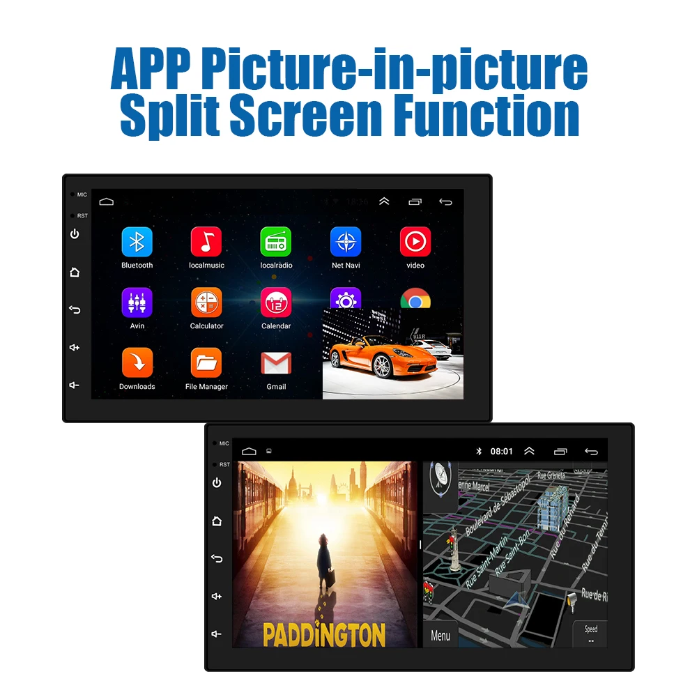 Автомагнитола 2 Din Android 10 0 с MirrorLink Bluetooth Wi-Fi GPS-навигацией мультимедийным