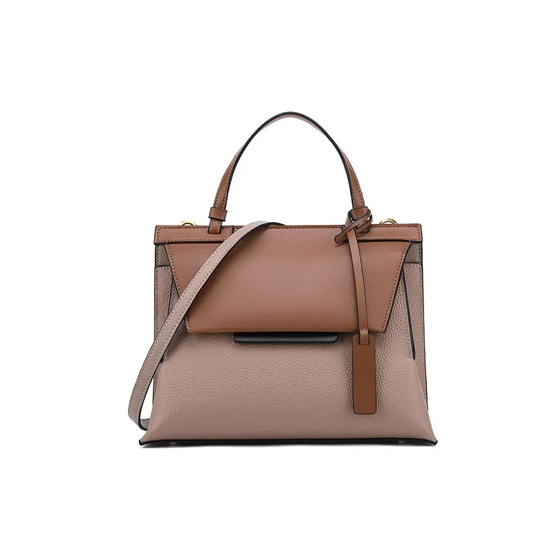 Luxury Women Tote Shoulder Bag Fashion Patchwork Design Genuine Leather Ladies Handbags For Shopping Travelling Crossbody Bags